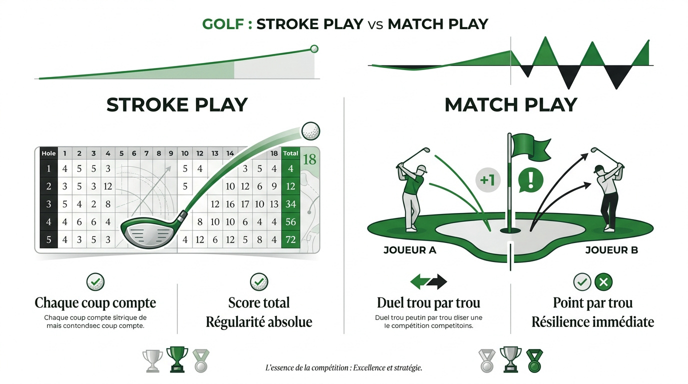 Comparaison du comptage de points au golf