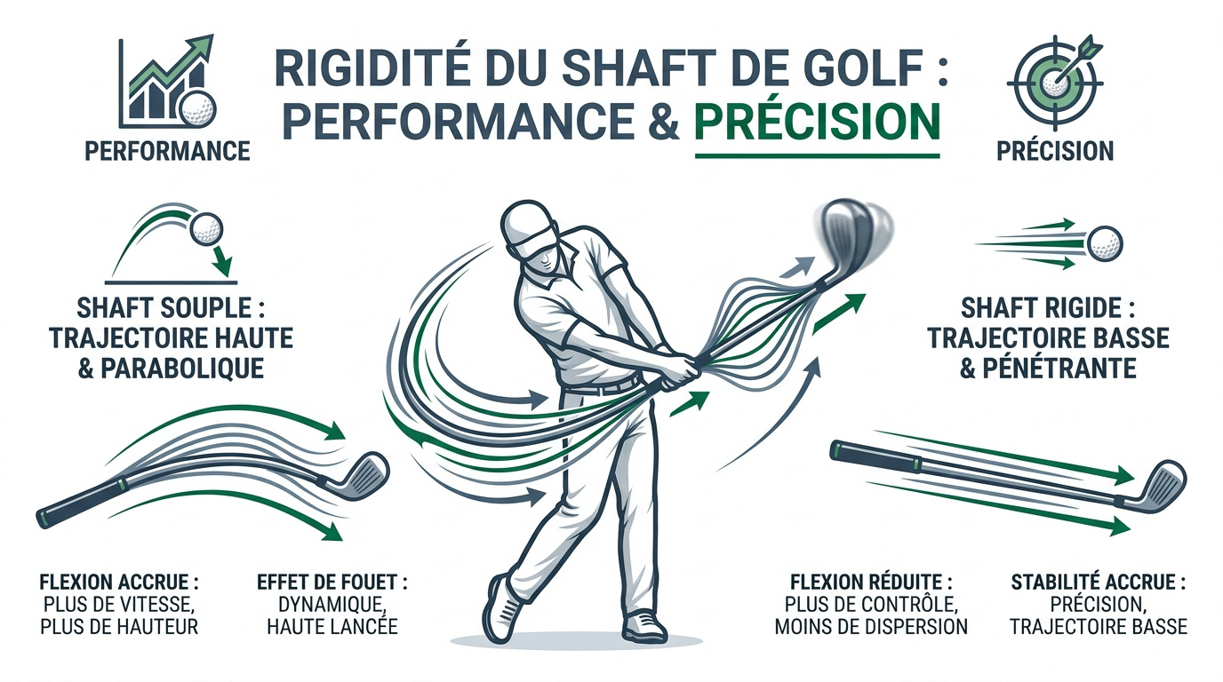Analyse de la flexion d'un shaft de golf à l'impact pour optimiser la précision et la performance