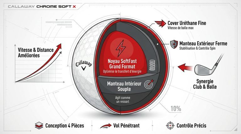 Analyse technique de la balle Callaway Chrome Soft X
