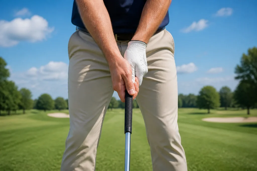 Prise ferme sur le club de golf