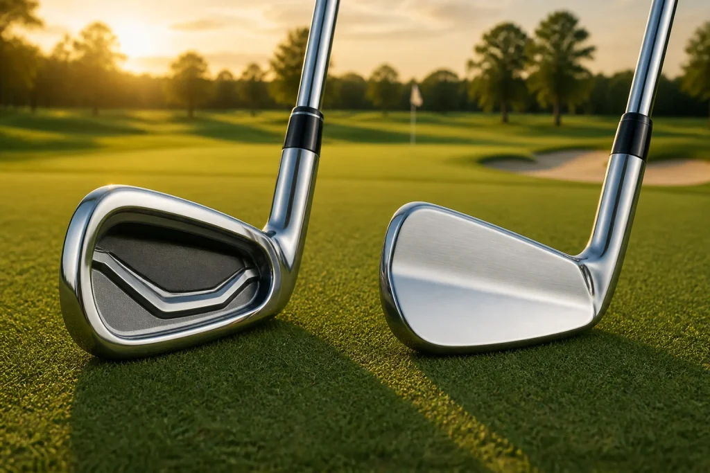 Deux fers de golf moderne vs classique