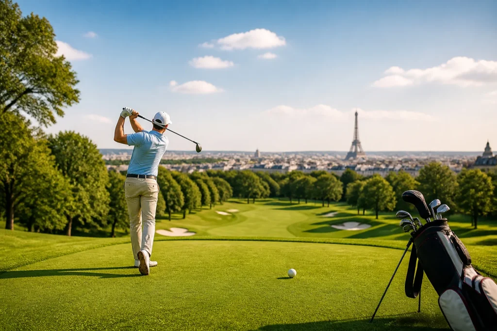 Golf a paris une journee ensoleillee