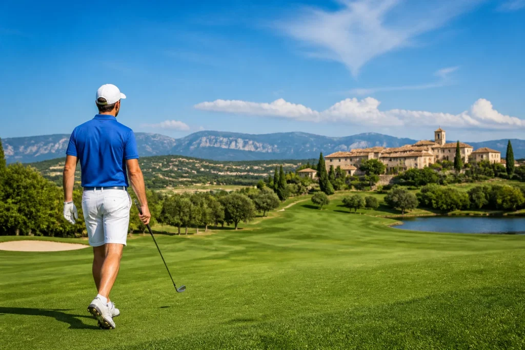Golf en france matinee ensoleillee